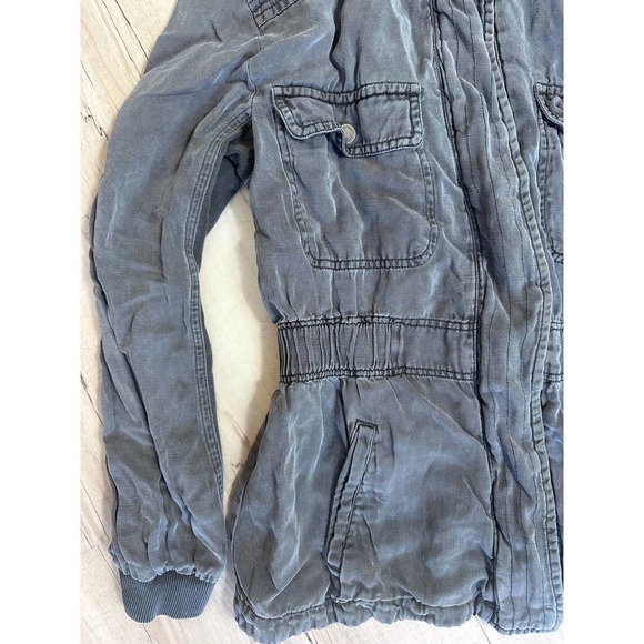 SPLENDID Alton Anorak gray military jacket linen blend - Picture 5 of 12